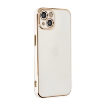 Apple Uyumlu iPhone 14 Kılıf Volet Silikon Beyaz,