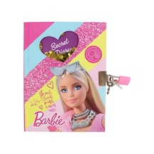 Barbie Pullu Kilitli Hatıra Defteri B-2116 Pembe