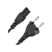 C7 2 Pin Teyp Yazıcı Power Fişi Güç Kablosu 1.5m