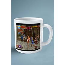 Final Fight Oyun Baskılı Kupa Bardak Çift Taraflı Baskı Kişiye Özel Model 3 Çok Renkli