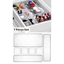 7 Li Modüler Çekmece İçi Düzenleyici Takı Kutusu Makyaj Organizer