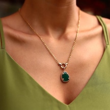 Jade Retro Madalyon Kolye