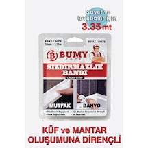 Bumy Küvet - Lavabo Kenar Sızdırmazlık Bandı 38mm X 3.35mt Beyaz