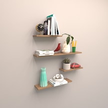 Rafkestir 4 Lü Raf Set ( 100 - 80 - 50 - 50 ) Kafkas Meşe ( Mat )