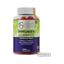 Natures Supreme Immunity Gummies 120 Çiğnenebilir Form Ahududu
