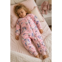 Babyhola 2.5 Tog Yorgan Gerektirmeyen Kalın Elyaf Dolgulu Çocuk Uyku Tulumu Pamuk Astarlı Unisex 6020 Somon