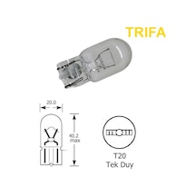 Trifa T20 Dipsiz Park Ampulü Tek Duy 1 Adet Sarı