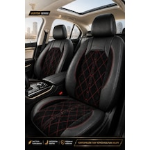 Seat Ibiza 2008+ Uyumlu Altar Serisi Tay Tüyü Siyah Kırmızı Premium Koltuk Kılıfı