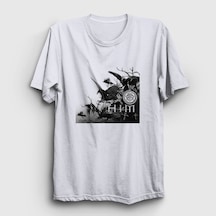 Presmono Unisex Doom Him T-shirt Beyaz