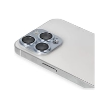 Newface Apple İphone 13 Pro Max Pers Alüminyum Kamera Lens - Sierra Blue Gri
