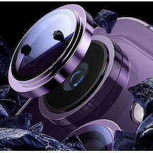 Apple Uyumlu   iPhone 14 Pro Max Go Des CL-10 Kamera Lens Koruyucu Derin Mor