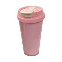 500 Ml Pembe Termos Bardak, Çelik İç Yapı İle Uzun Süre Sıcak 0