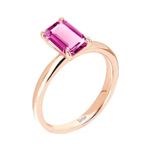 Sirius Oktagon Kesim Pembe Safir Tektaş Yüzük 0831R0024