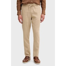 Tommy Hilfiger Keten Tapered Fit Daralan Paça Chino Pantolon Erkek Pantolon Mw0mw42336 Aeg Bej