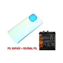 Tkgz Xiaomi Mi 11 Arka Kapak Batarya Pil Kapağı + Pil Cam Mavi