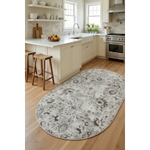 Raschel Carpet Oval Premium Yıkanabilir Leke Tutmaz Modern Elips Mdl Antik Seri Özel Seri Kaymaz Taban Halı Yolluk Kilim Rc Antık Mutfk Yenımdlelıps Bej