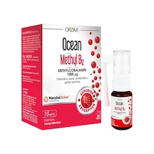 Ocean Methyl B12 Methylcobalamin 1000mg Dilaltı Sprey 10 Ml B12 İçeren Takviye Edici Gıda Orzx.