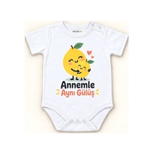 Babylimon Annemle Aynı Gülüş Beyaz Kısa Kollu Çıtçıtlı Bebek Zıbını Beyaz - Annemle Aynı Gülüş - 928161950 Beyaz - Annemle Aynı Gülüş