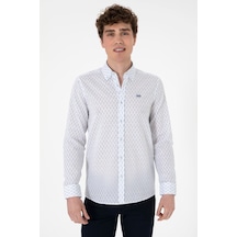 U.S. Polo Assn. U.s. Polo Assn. Erkek Uzun Kollu Slim Fit Gömlek 2108466 Mavi