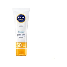 Nıvea Sun Spf 50 Hassas Yatıştıran Nemlendirici Güneş Yüz Kremi 50 Ml, Çok Yüksek Güneş Koruyucu,güneş Alerjisine Karşı Koruma,yağsız Cilt Hissi