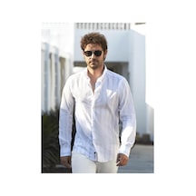 Dufy Bej Erkek Slim Fit Çizgili Düğmeli Yaka Uzun Kol Gömlek - 104890-bej Bej Dufy Bej Erkek Slim Fit Çizgili Düğmeli Yaka Uzun Kol Gömlek - 104890-bej Bej