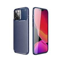 İphone 14 Pro Kılıf Auto Focus Karbon Kapak - Lacivert