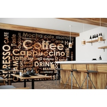 Coffee Kafe İçin Yazılı Özel Tasarım Duvar Kağıdı (459077294)