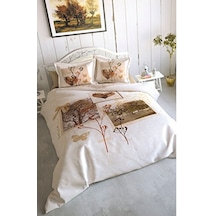 Özdilek Art 3d Çift Kişilik Nevresim Takımı Bej Love Winter