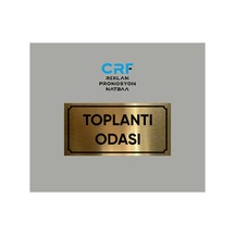 Gold Aluminyum Kapı İsimliği Toplantı Odası Yazılı Arkası Yapışkanlı 10x20 Cm