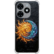 Tecno Spark Go 2024 İle Uyumlu Köşe Korumalı Kılıf Metamorfoz Kozmik Dans Tasarımlı Uv Baskılı Şeffaf