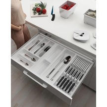 Tify Çekmece Içi Kaşıklık Ve Bıçaklık Düzenleyici Beyaz, 74x48 Yandan Ve Boydan 4cm Kesilebilir Diğer