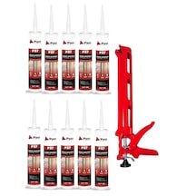 Pass Strafor & Kartonpiyer Yapıştırıcısı 480 Gr 10 Adet+tabancası