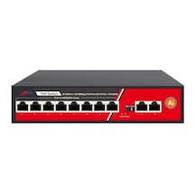 Ztech Zr-1010 8+2+1 Poe 10/100 Mbps+2 Lan 100/1000mbps+1 Sfp Slot, 120w Switch