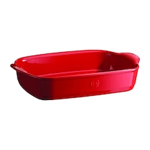 Emile Henry Fırın Kabı Dikdörtgen 36 x 23 cm Kırmızı/Burgundy -34 Kırmızı