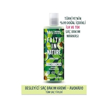 Faith in Nature %99 Doğal Besleyici Saç Bakım Kremi Avokado Tüm Saç Tipleri İçin 400 ML