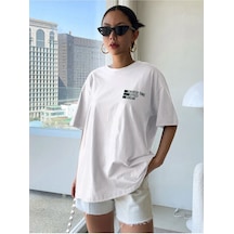 Unisex Effect Baskılı Oversize T-shirt 001