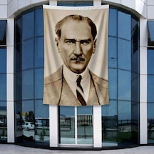 Istikbal Göklerdedir Mustafa Kemal Atatürk-ay Yıldız Poster Poster Bayrak Raşel Kumal 4x6 Metre Ata34 Diğer