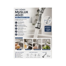 Musluk Ucu Başlığı 360 Derece Hareketli - Tasarruflu Musluk Ucu Eki