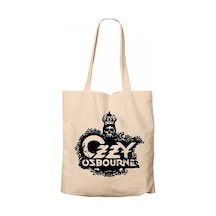 Ozzy Osbourne Skull Krem Kanvas Bez Çanta Krem