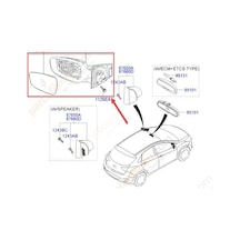 Hyundai İ30 Kapi Aynasi Sağ 2011-2016 87620a6060 Vm6443nebpr 1.6, 1.6 Gdı, 1.6 Crdı