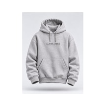 North Whiskers I Came I Saw I Want To Go Home Baskılı Unisex Hoodie Esprili Yazı Temalı Kapüşonlu Sweatshirt Gri - 930777374 Gri - 930777374 Gri