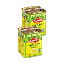 Burcum Yeşil Dökme Çay Teneke Kutu 100 Gr. İkili Paket
