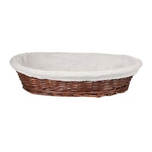 Hasır Bezli Ekmek Sepeti Oval 24cm Es-2417r Kahverengi