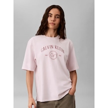 Calvin Klein Ss Relaxed Varsıty C, 3fs Pembe Kadın T-shirt