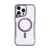 Newface Apple İphone 14 Pro Max Kılıf Boyi Magsafe Silikon Kapak - Derin Mor