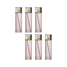 0.3 Kalem Ucu HB 60 mm 6 Paket 0,3 Min Kalem Uç Teknik Kalem Yedeği Mono Tombow HB 60 mm 6 Paket