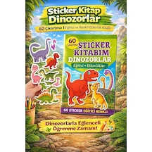 Sticker Kitabım Dinozorlar 60 Renkli Ve Eğitici Çıkartma İle Öğretici Etkinlik Kitabı