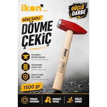 Ağaç Saplı Dövme Çekiç 1500 Gr Dayanıklı Çelik Başlıklı Ahşap Saplı Profesyonel Çekiç