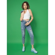 LOFT Mom Regular Fit Kadın Pantolon Lf2032568 Q1.v1 Denim
