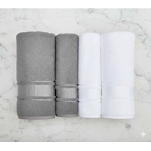 Colourıst Gümüş-beyaz Best Set Hamam Takımı